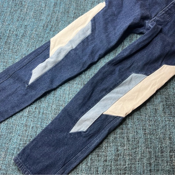 Christopher Shannon Colorblock Denim Jeans Street Wear - Picture 5 of 9